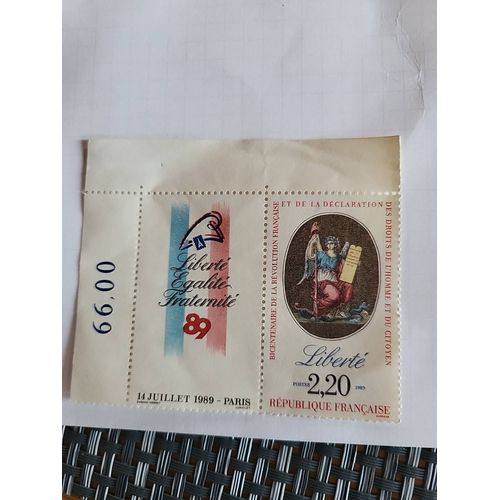 Timbre Collector 14 Juillet 1989 Liberté/Egalité/Fraternité