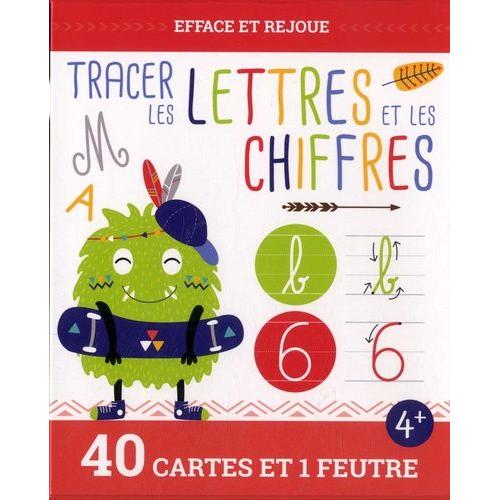 Tracer Les Lettres Et Les Chiffres - 40 Cartes Et 1 Feutre