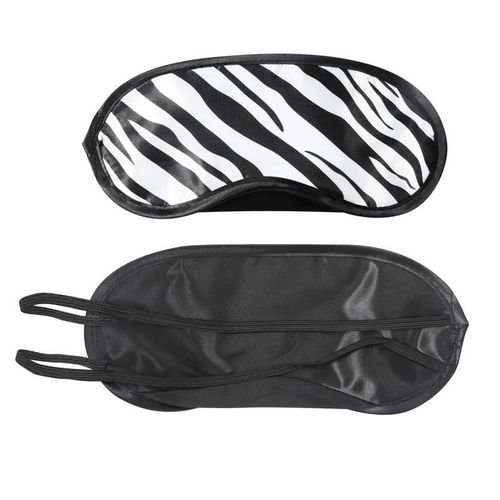 Zèbre - Dacron Masque De Sommeil Doux Et Confortable, Couvre Yeux Portable, Léopard, Zèbre, Nouveau Style, Travail, Étude, Maison, Voyage 