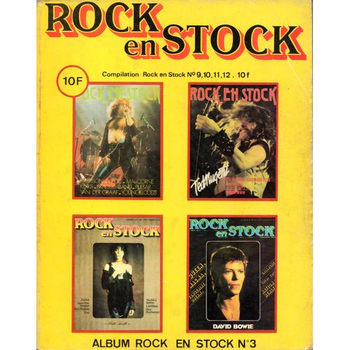 Album Relié Rock En Stock N 3 : 9, 10, 11 Et 12 ( George Herrison, The Kinks, Ted Nugent, Sex Pistols, David Bowie, Queen )