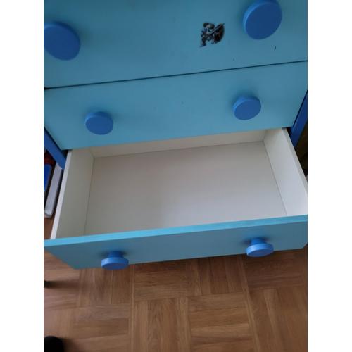 Commode Ikea Bleu + Petite Bibliothèque Ikea . Très Bon État