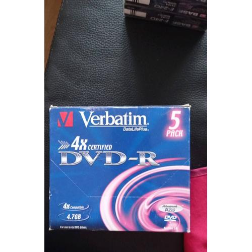 Verbatim DataLifePlus Advanced AZO - 5 x DVD-R (G) - 4.7 Go 4x - boîtier CD