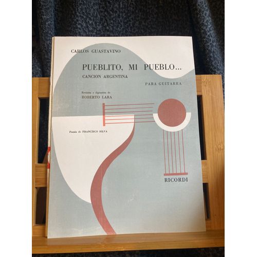 Carlos Guastavino Pueblito Mi Pueblo Chant Guitare Partition Benaros Ricordi