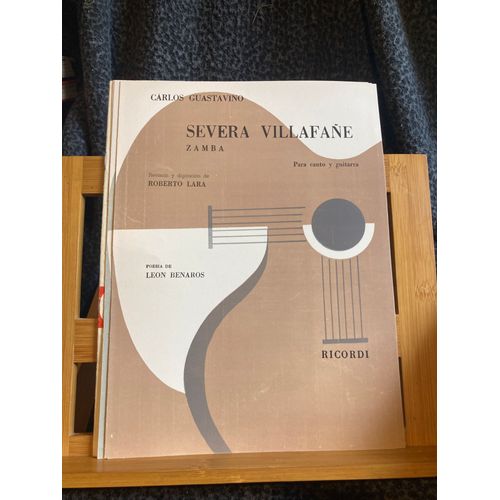 Carlos Guastavino Severa Villafane Zamba Chant Guitare Partition Benaros Ricordi