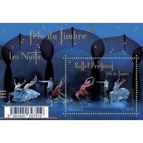 Fête Du Timbre : Danse : Ballet "Les Nuits" Chorégraphe Angelin Preljocaj Feuillet 4983 Année 2015 N° 4983 Yvert Et Tellier Luxe