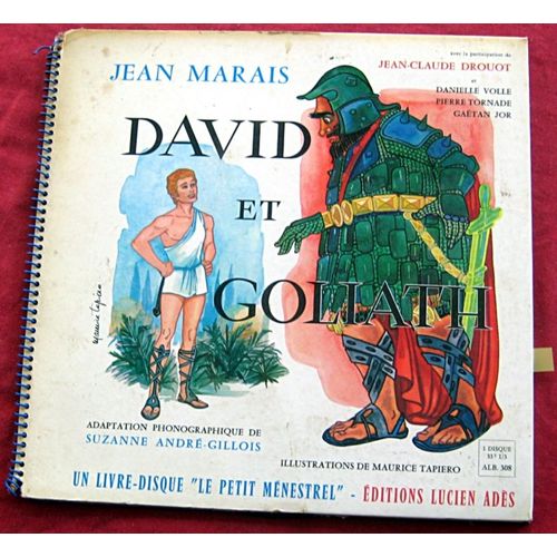 Vintage Collector. Jean Marais. David Et Goliath. Livre-Disque Petit Ménestrel.