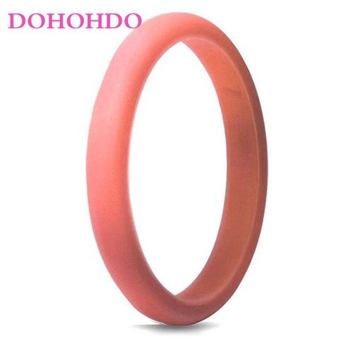2.7mm De Qualité Alimentaire Fda Silicone Anneau 4-10 Taille Hypoallergénique Crossfit Flexible En Caoutchouc Bague Pour Les Femmes Anneaux De Mariage