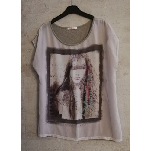 Tee-Shirt/Blouse Fluide - Camaieu - 42/44