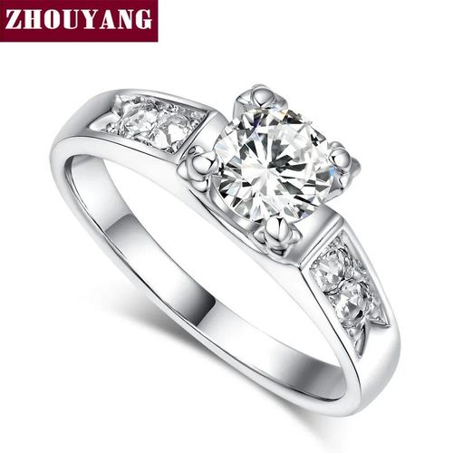 Bague De Mariage Classique Pour Femmes,Ensemble De Broches De 6mm,En Zircone Cubique,Bijoux De Fiançailles,À La Mode,Cadeau D'anniversaire,R051 R052