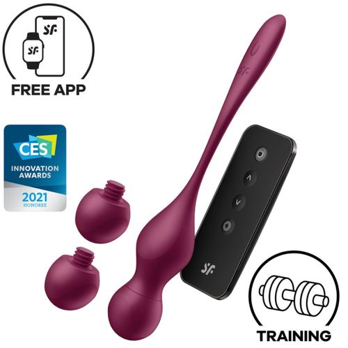 Stimulateur Clito Boules De Geisha Vibrantes Connectées Love Birds Vary 9 X 3.3cm Satisfyer