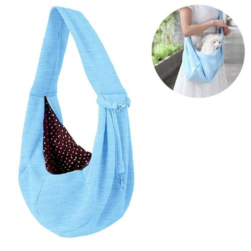Porte-Bébé Pour Chien Et Chat - Sac Papoose Réversible Mains Libres - Réglable - Pochette Souple Et Fourre-Tout - Convient Aux Chiots, Petits Chiens Et Chats Pour Les Voyages En Plein Airbleu