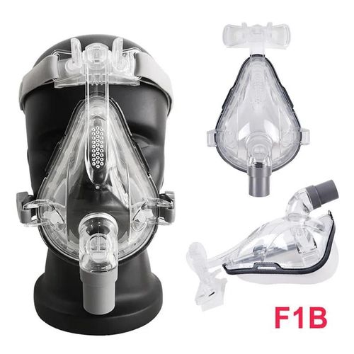 F1b - M - Masque Facial Bmc Cpap Automatique, Avec Couvre-Chef Gratuit, Blanc Pour Apnée Du Sommeil, Osahs Osas Ronflements 