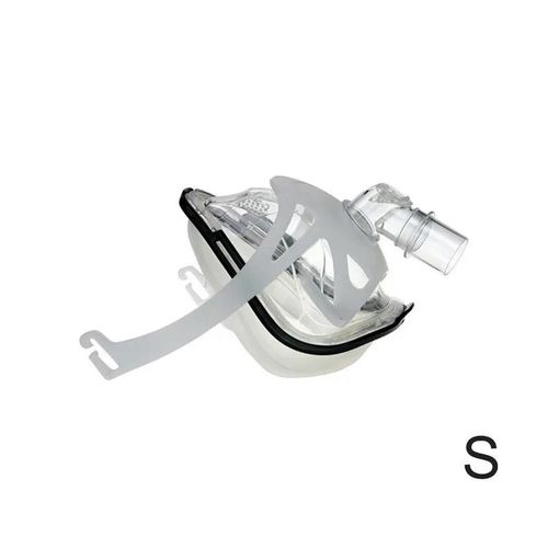 S - Masque Facial Complet Bmc Fm1 Auto Cpap, Avec Couvre-Chef Gratuit, Blanc Pour Apnée, Osas, Ronflements 