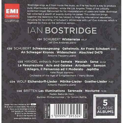 Ian Bostridge 5 Classic Albums Warner Classics