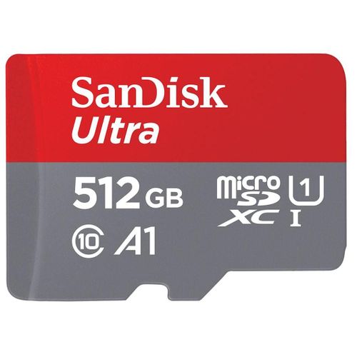SanDisk Ultra - Carte mémoire flash (adaptateur microSDXC vers SD inclus(e)) - 512 Go - A1 / UHS Class 1 / Class10 - microSDXC UHS-I