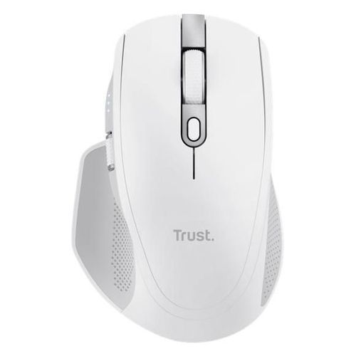 Trust Ozaa+ - Souris - multi-dispositifs - pour droitiers - optique - 6 boutons - sans fil - 2.4 GHz, Bluetooth - récepteur sans fil USB - blanc