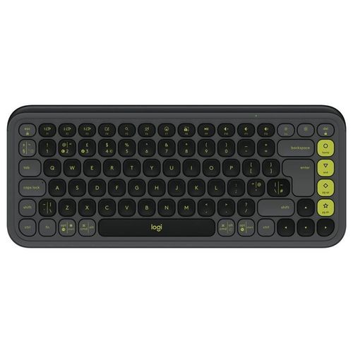 Logitech POP Icon Keys - Clavier - sans fil - Bluetooth LE - QWERTY - R.-U. - graphite, vert