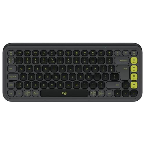 Logitech POP Icon Keys - Clavier - sans fil - Bluetooth LE - QWERTY - International US - graphite, vert