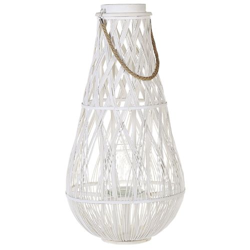 Lanterne Tonga Bois 77 Cm Blanc