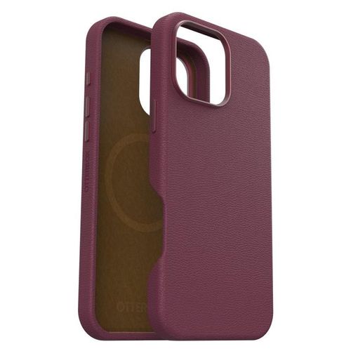 Otterbox Symmetry Series - Coque De Protection Pour Téléphone Portable - Compatibilité Avec Magsafe - Cuir De Catus, Polyuréthane - Baie De Baies De Cerises (Rose) - Pour Apple Iphone 16 Pro