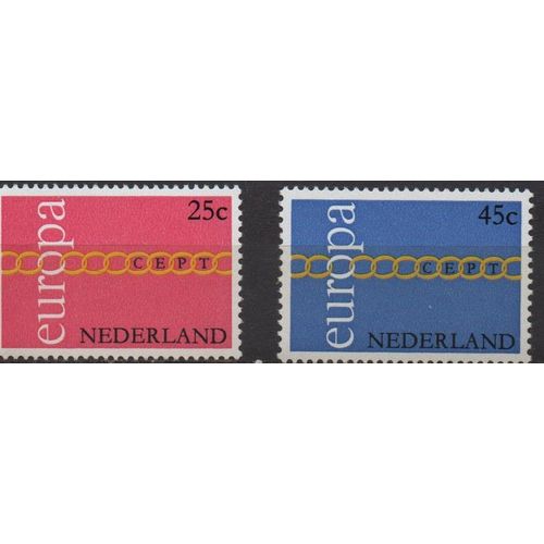 Pays-Bas Timbres Europa 1971 Et 1978