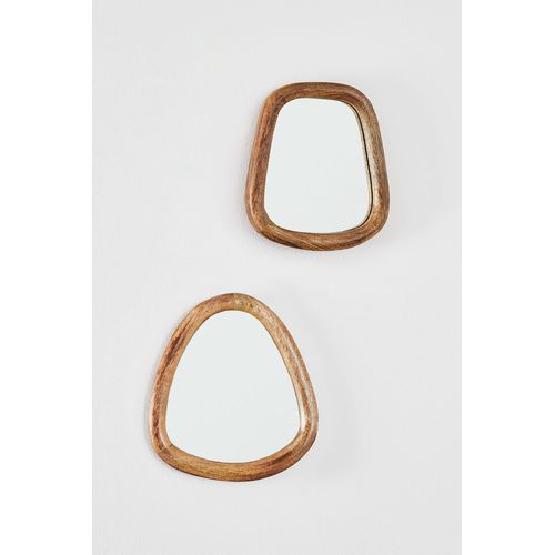 Lot De 2 Miroirs Muraux En Manguier Gabael Design C