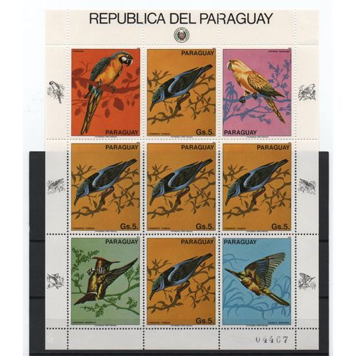 Paraguay Timbres Les Oiseaux 1983
