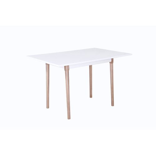 Table Repas "Freddy" - 120 X 80 X 75 Cm - Blanc Laqué