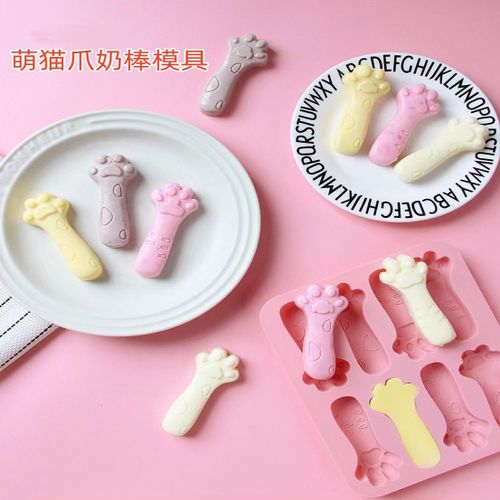 Moule Silicone Patisserie Orientale,Chat Griffe Fromage Bâton Biscuit Mignon Silicone Moule Bébé Complément Alimentaire Molaire Bâton Riz Gâteau Glaçon Cuisson Gâteau Moule