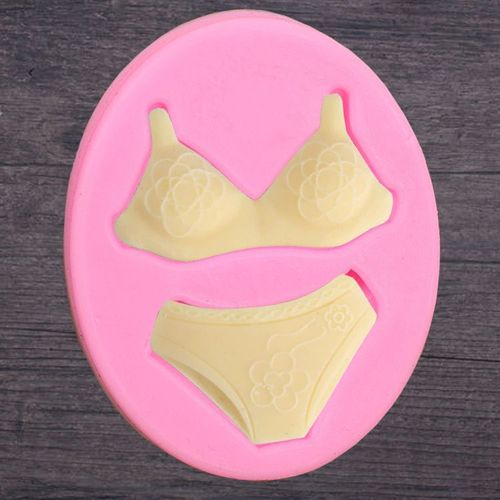 Moule Silicone Patisserie Orientale,Sexy Bikini Dentelle Soutien-Gorge Culottemoule En Silicone Pour Décoration De Gâteau Fondant Diycuisson Au Chocolat