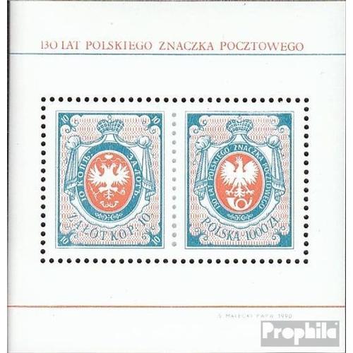 Pologne Bloc 110 (Complète.Edition.) Neuf Avec Gomme Originale 1990 130 Années Timbres Dans Pologne