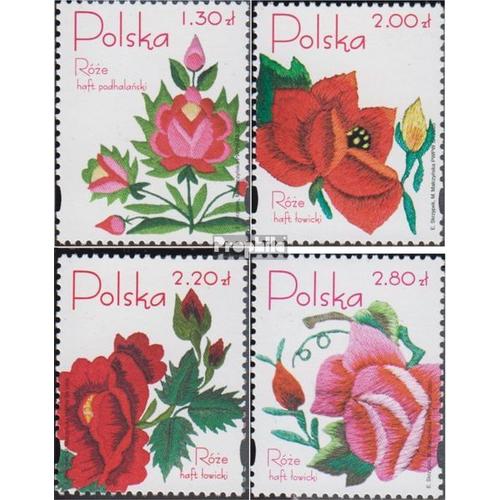 Pologne 4195-4198 (Complète.Edition.) Neuf Avec Gomme Originale 2005 Stickereikunst: Roses