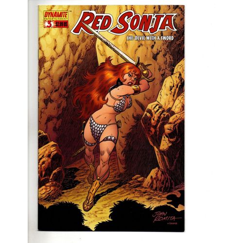 Red Sonja # 3 ( V.O. Dynamite Ent. 2005 ) ** Cover John Romita Sr. **