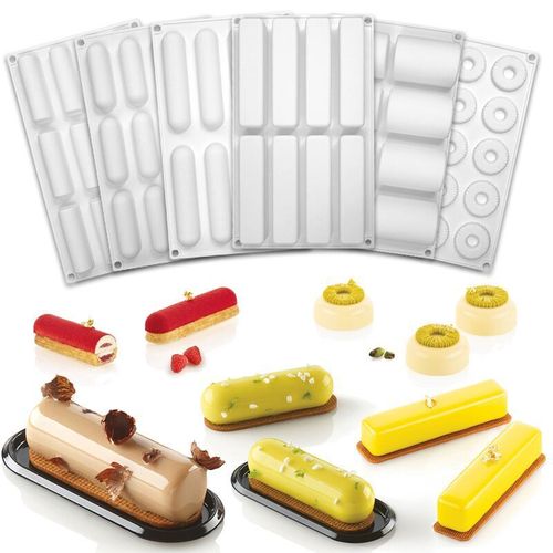 Moule Silicone Patisserie Orientale,Yigao Ovale Mousse Gâteau Moule Collection Colonne Carrée Tridimensionnelle Chocolat Silicone Moule West Point Outils De Cuisson