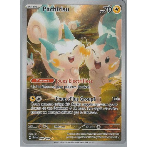 Carte Pokémon - Pachirisu - 208/198 - Secrète-Rare - Ecarlate Et Violet -
