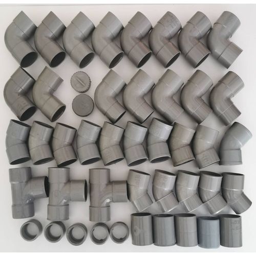 Lot de 45 raccords en PVC Ø 40 mm, pour évacuation, de divers marques, Nicoll et autres