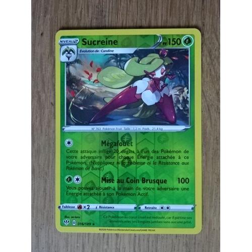 Carte Pokémon Sucreine Brillante 150 Pv 016/189 Eb03 - Epée Et Bouclier - Ténèbres Embrasées