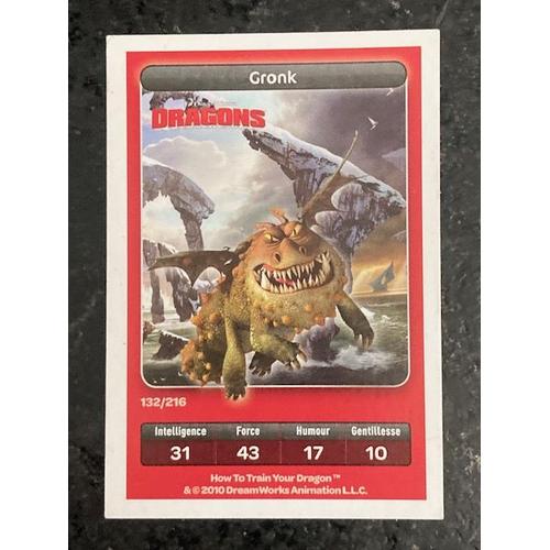 Carte Carrefour Dreamworks - Dragons - Gronk 132/216