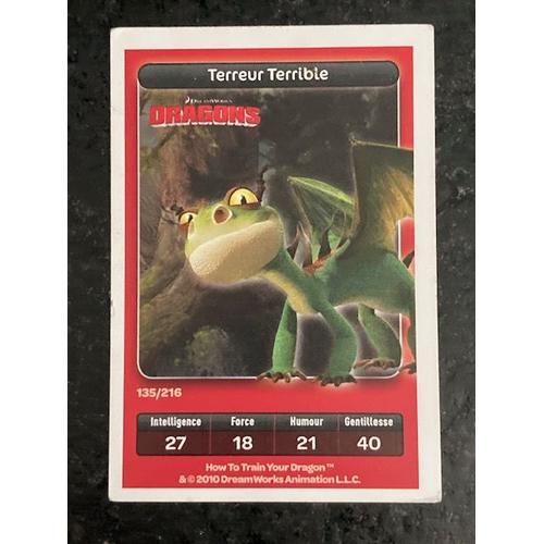 Carte Carrefour Dreamworks - Dragons - Terreur Terrible 135/216