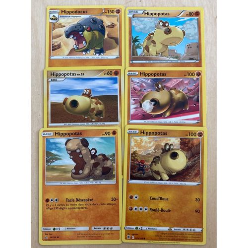 (3068) Hippodocus + 5x Hippopotas (Pokemon)