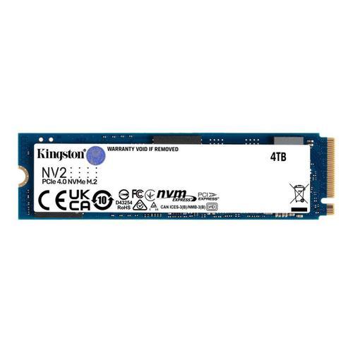 Kingston NV2 - SSD - 4 To - interne - M.2 2280 - PCIe 4.0 x4 (NVMe) - pour Intel Next Unit of Computing 12 Pro Kit - NUC12WSKi5