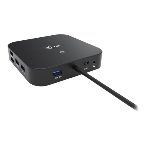 i-Tec USB-C Dual Display Docking Station with Power Delivery - Station d'accueil - USB-C / Thunderbolt 3 - 2 x DP - 1GbE - 112 Watt