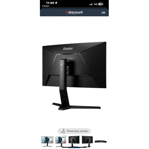 écran gamer incurvé 165hz IIyama