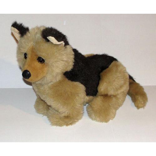 Peluche Chien Berger Allemand A Poils Longs Spitz Loup - Doudou Chien De Marque Berger