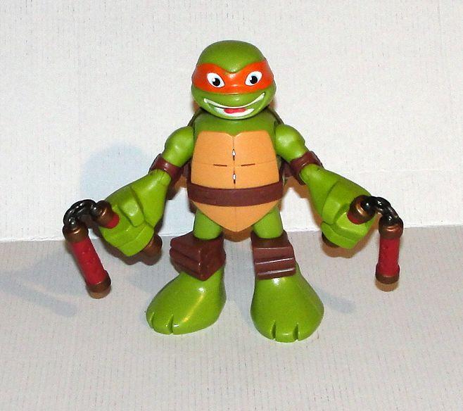 RETRAIT BOUTIQUE - Collection 4 Figurines Tortues Ninja Classic Turtle  Playmates Toys