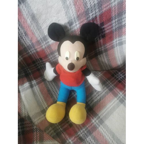 Doudou Peluche Mickey Bleue Rouge Jaune Disney Fisher Price Mattel 2001 Vintage