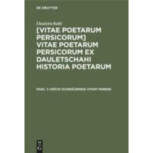 Hâfizi Schirâzensis Vitam Tenens