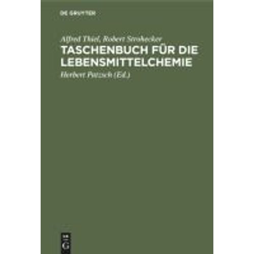 Taschenbuch Für Die Lebensmittelchemie