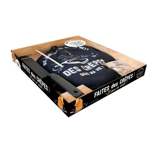 Coffret Faites Des Crêpes ! Et Que Ça Saute ! - Avec 1 Réchauffe-Crêpes Au Micro-Ondes, 1 Spatule Et 1 Râteau À Crêpes