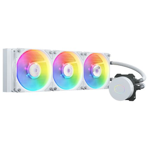 Cooler Master MasterLiquid Lite ML360L ARGB V2 White Edition - Système de refroidissement liquide de processeur - Taille de radiateur : 360 mm - (pour : LGA1156, AM2, AM2+, AM3, LGA1155, AM3+...